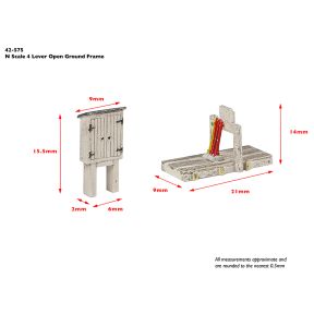 Graham Farish 42-575 N Gauge 4 Lever Open Ground Frame